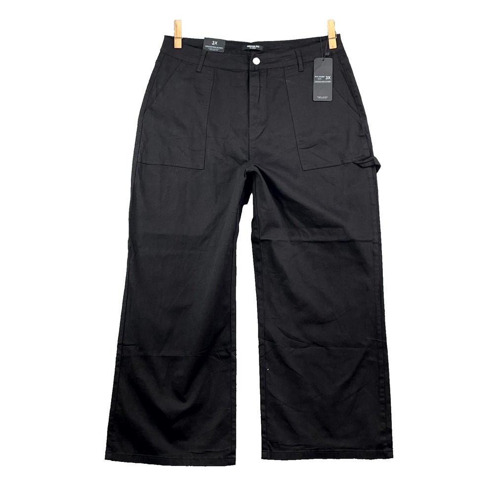 American Bazi Carpenter Wide Leg Pants Women's 3X Black Cotton Outdoor Workwear